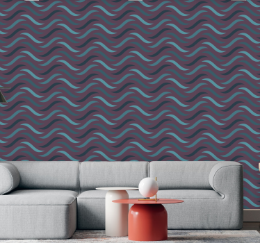Papier peint salon motif ondulé - TenStickers
