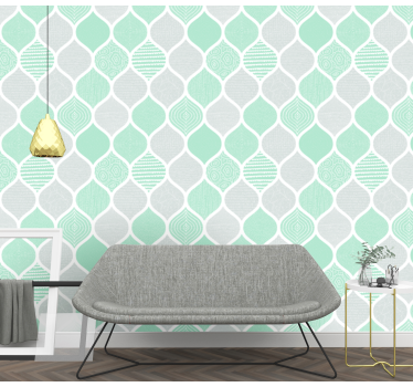 Papier peint salon motifs géométriques texturés - TenStickers