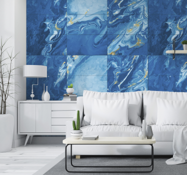 Papier peint pierre Pierres Bleues - TenStickers