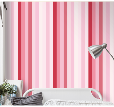 Papier peint ligne horizontale ambiance chambre rayée - TenStickers