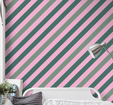Papier peint ligne horizontale élégance à rayures diagonales - TenStickers