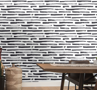 Papier peint ligne horizontale motif à rayures abstraites - TenStickers