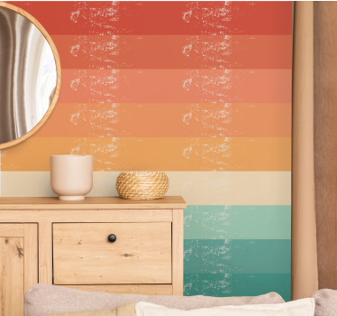 Papier peint ligne horizontale motif à rayures vieillies - TenStickers