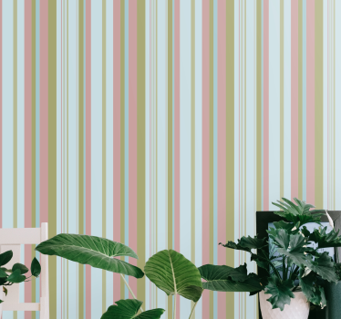 Papier peint ligne horizontale motif pastel rayé - TenStickers