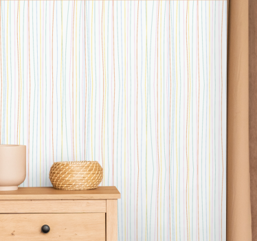 Papier peint ligne horizontale sérénité à rayures pastel - TenStickers