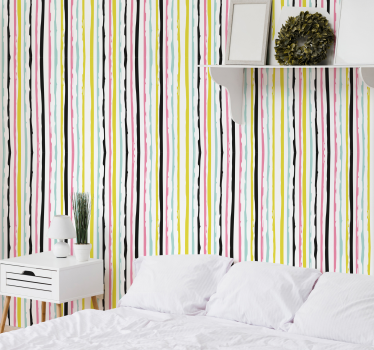 Papier peint ligne verticale bandes verticales dégoulinantes - TenStickers