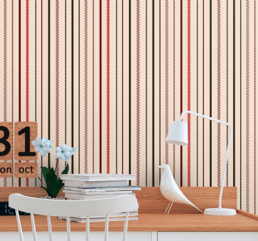Papier peint ligne verticale motif de point linéaire - TenStickers