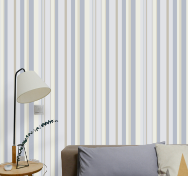 Papier peint ligne verticale motif gris élégant - TenStickers