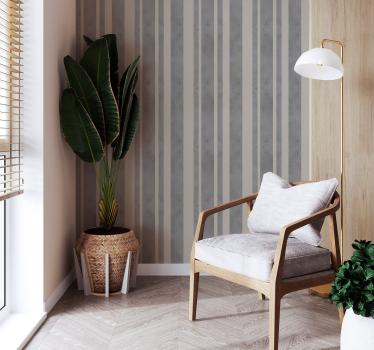 Papier peint rayures verticales nuances de gris - TenStickers