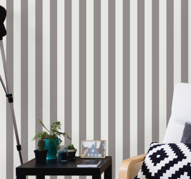 Papier peint ligne verticale nuances de gris modernes - TenStickers