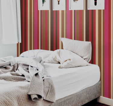 Papier peint rayures multicolores inspiration bohémienne - TenStickers