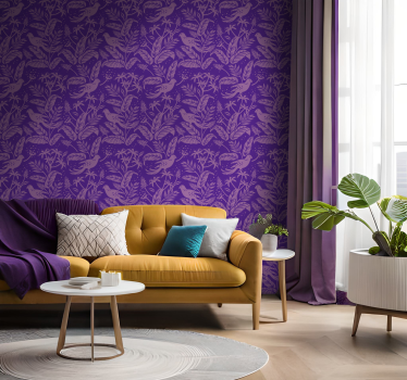 Papier peint oiseaux oiseaux violet - TenStickers