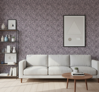 Papier peint salon motif paisley abstrait - TenStickers