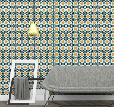 Papier peint ornements marocains étoile - TenStickers