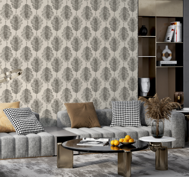 Papier peint salon feuille de plantes - TenStickers