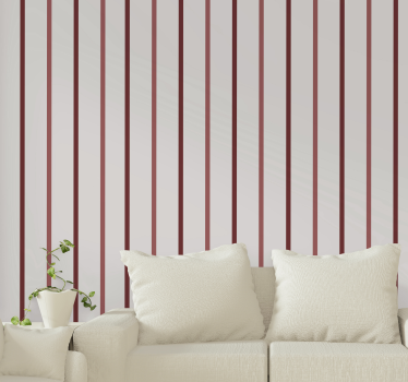 Papier peint salon rayures rouges verticales - TenStickers