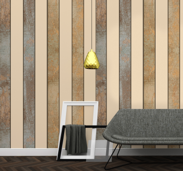 Papier peint rayures style moderne bêton - TenStickers