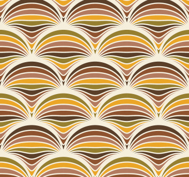 Papier peint retro Modèle des années 70 - TenStickers