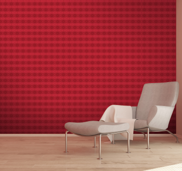 Papier peint rouge style oriental écarlate - TenStickers