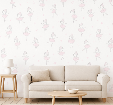Papier peint salon ballerine mignonne - TenStickers