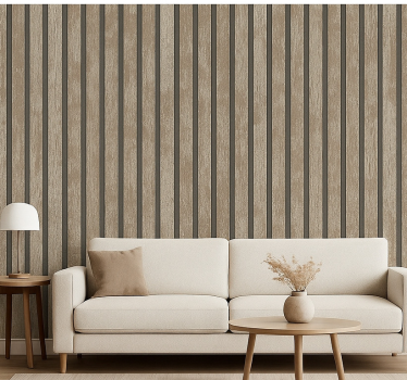 Papier peint salon bois rustique - TenStickers
