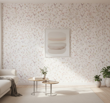 Papier peint salon brin de prairie aquarelle - TenStickers