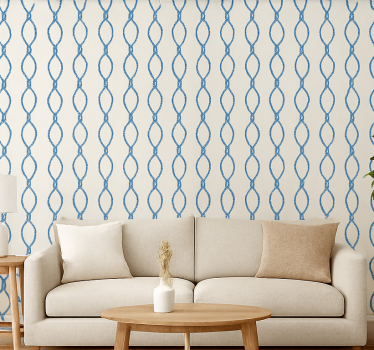 Papier peint salon design bleu élégant - TenStickers