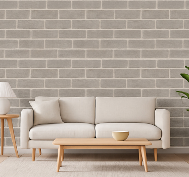 Papier peint salon design brique industrielle - TenStickers