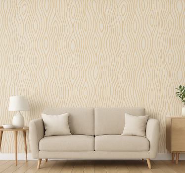 Papier peint salon effet bois clair - TenStickers