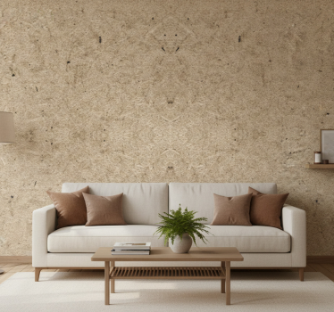 Papier peint salon effet liège en bois - TenStickers