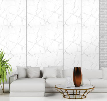 Papier peint salon effet texture de marbre blanc - TenStickers