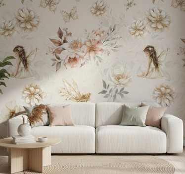 Papier peint salon fée pastel douce - TenStickers