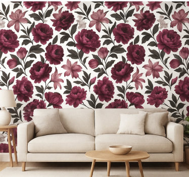 Papier peint salon fleur dutch mélancolique - TenStickers