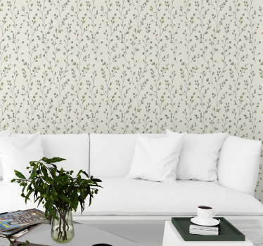 Papier peint salon fleurs délicates - TenStickers