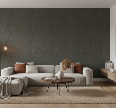 Papier peint salon floral cuivre rustique - TenStickers