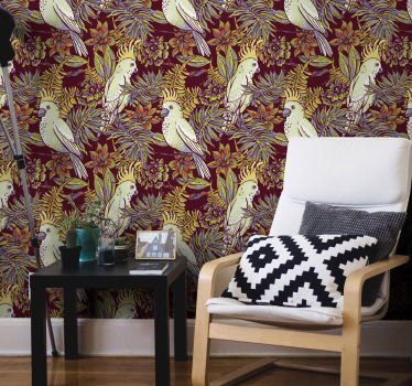 Papier peint perroquets sur des branches - TenStickers