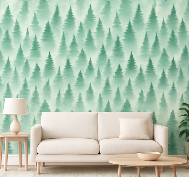Papier peint salon forêt mystique - TenStickers