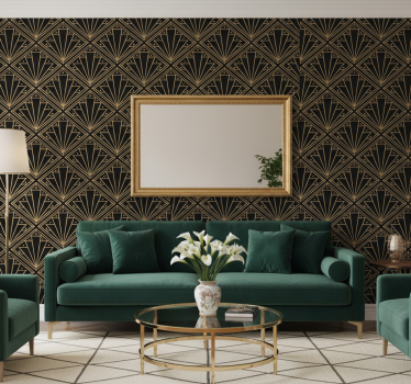 Papier peint salon motif art déco - TenStickers
