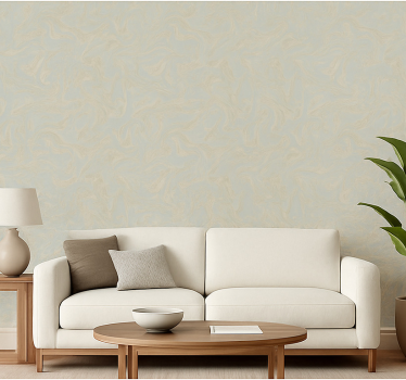 Papier peint salon motif bleu brumeux - TenStickers