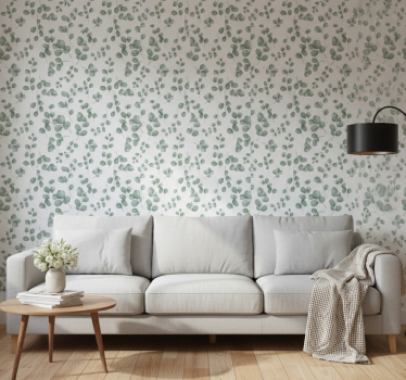 Papier peint salon motif feuilles d'eucalyptus - TenStickers