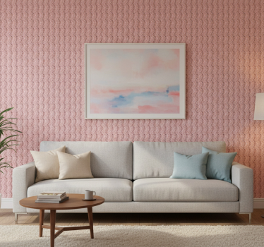 Papier peint salon motif ondulé - TenStickers