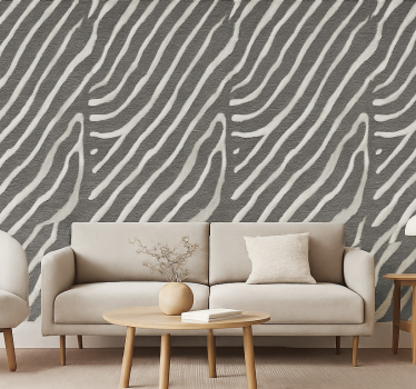Papier peint salon motif zèbre - TenStickers