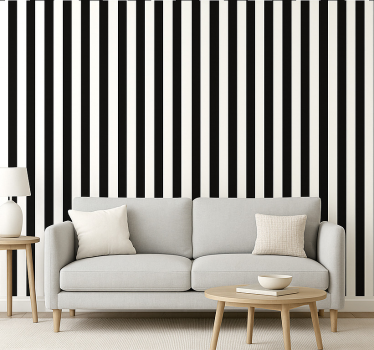 Papier peint salon rayures classiques - TenStickers