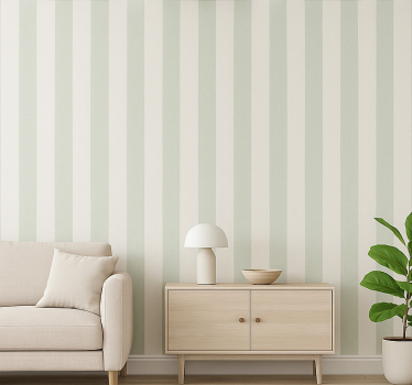 Papier peint salon rayures gris clair - TenStickers