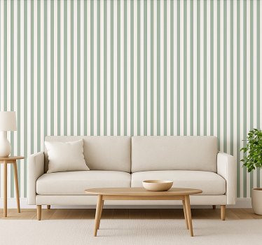 Papier peint salon rayures grises classiques - TenStickers