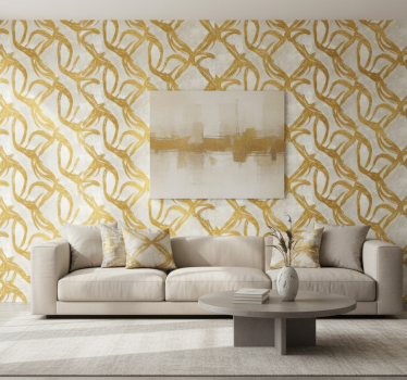 Papier peint salon texture dorée peinte - TenStickers