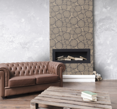 Papier peint style rustique motif troncs d'arbres - TenStickers