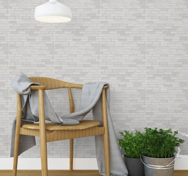 Papier peint brique blanche - TenStickers