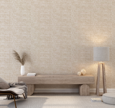 Papier peint beige texture tissu détaillé - TenStickers