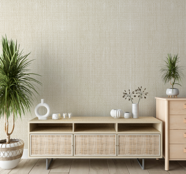 Papier peint beige texture tissu tamoul beige - TenStickers